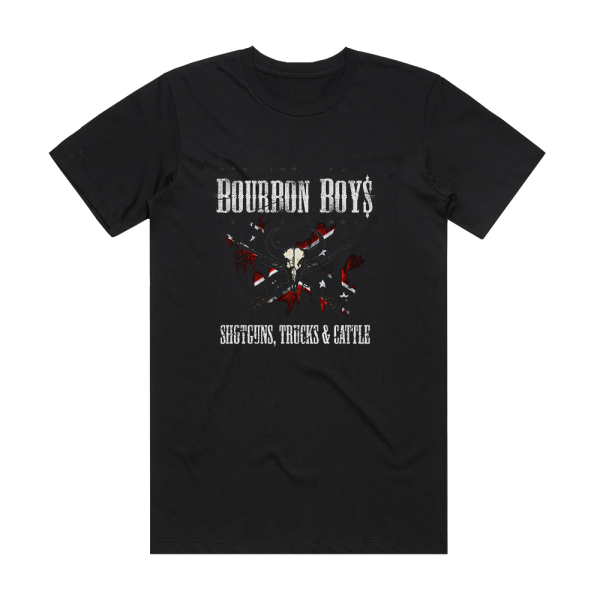 Bourbon Boys Shotguns Trucks Cattle Album Cover T-Shirt Black