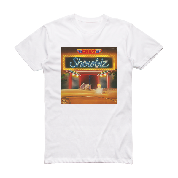 Chilly Showbiz Album Cover T-Shirt White