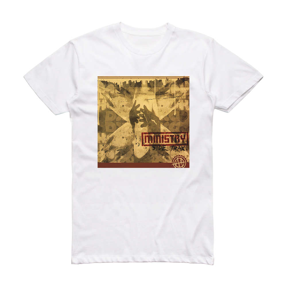 Ministry Side Trax Album Cover T-Shirt White – ALBUM COVER T-SHIRTS