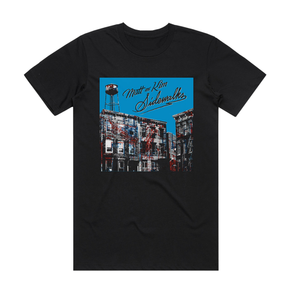 Matt and Kim Sidewalks Album Cover T-Shirt Black
