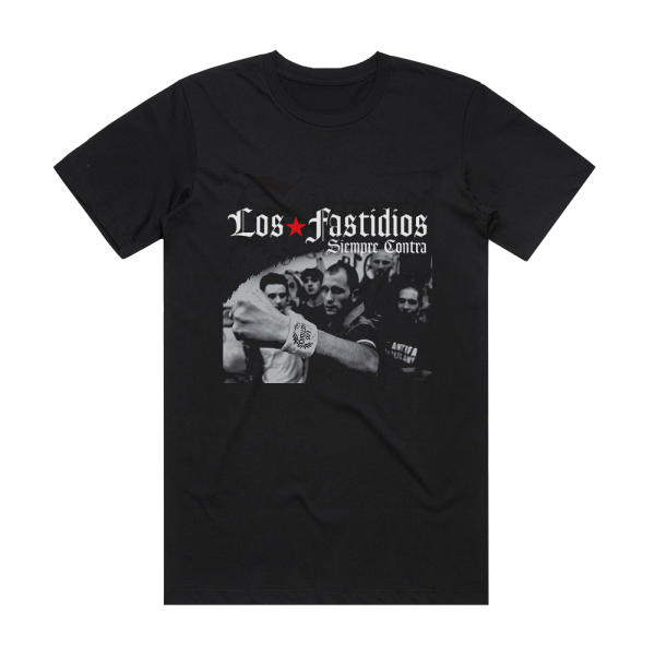 Los Fastidios Siempre Contra Album Cover T-Shirt Black
