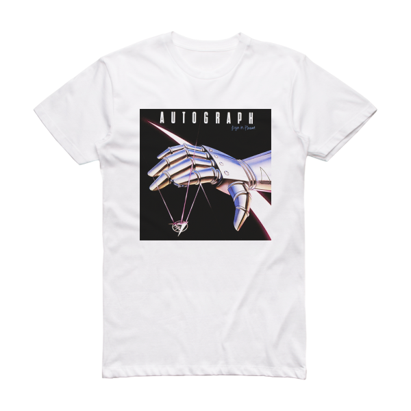 Autograph Sign In Please Album Cover T-Shirt White