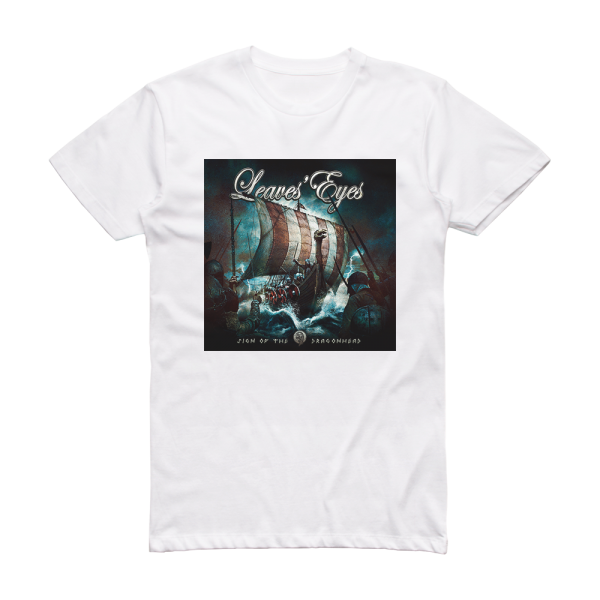 Leaves’ Eyes Sign Of The Dragonhead Album Cover T-Shirt White