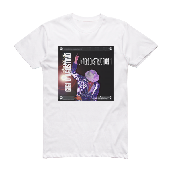 Gigi D’Agostino Silence Ep Album Cover T-Shirt White