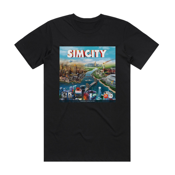 Chris Tilton Simcity Album Cover T-Shirt Black