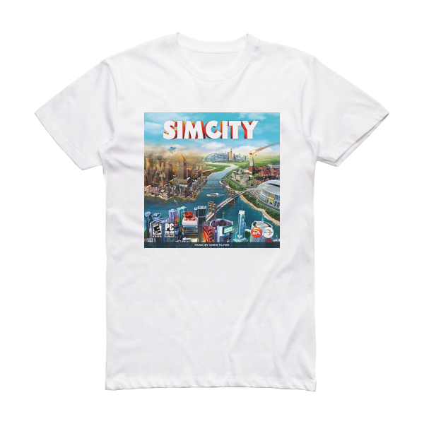 Chris Tilton Simcity Album Cover T-Shirt White