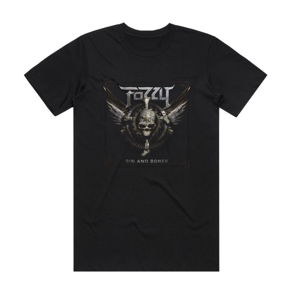 Fozzy Sin And Bones Album Cover T-Shirt Black