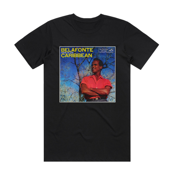 Harry Belafonte Sings Of The Caribbean Album Cover T-Shirt Black