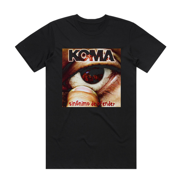 Koma Sinnimo De Ofender Album Cover T-Shirt Black