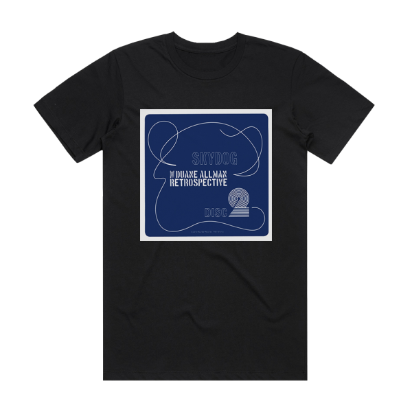 Duane Allman Skydog The Duane Allman Retrospective 2 Album Cover T-Shirt Black