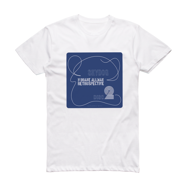 Duane Allman Skydog The Duane Allman Retrospective 2 Album Cover T-Shirt White