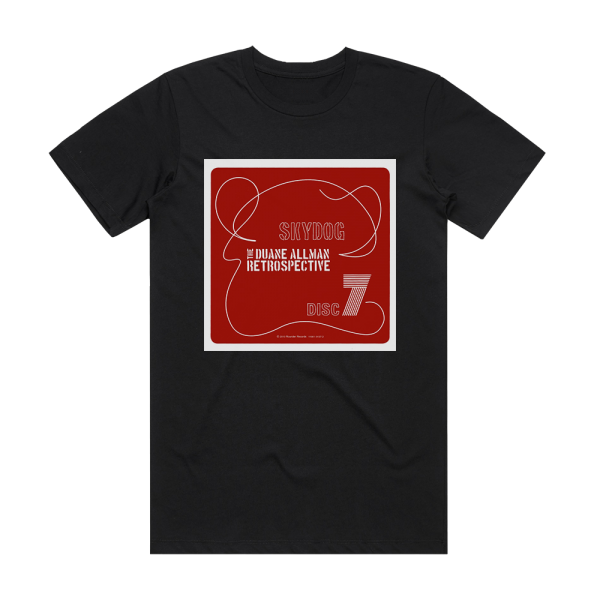 Duane Allman Skydog The Duane Allman Retrospective 7 Album Cover T-Shirt Black
