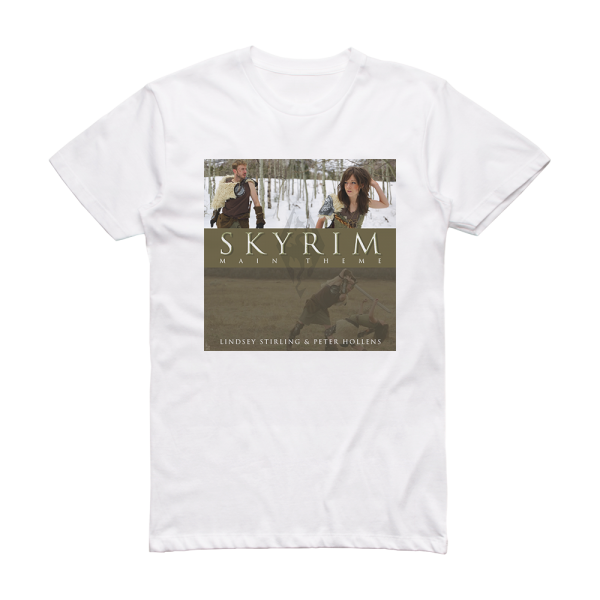 Lindsey Stirling Skyrim Main Theme Album Cover T-Shirt White