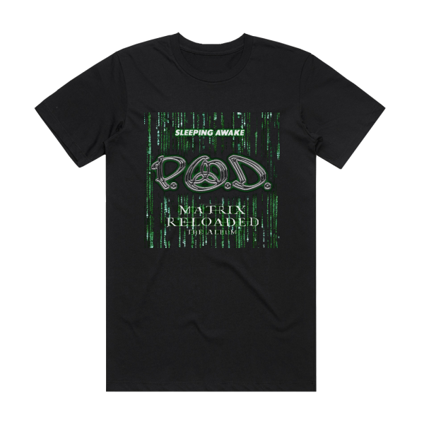 P O D Sleeping Awake Album Cover T-Shirt Black