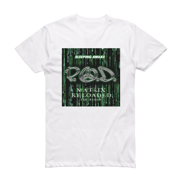 P O D Sleeping Awake Album Cover T-Shirt White