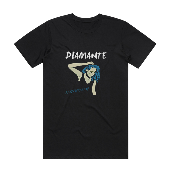 Diamante Sleepwalking Album Cover T-Shirt Black