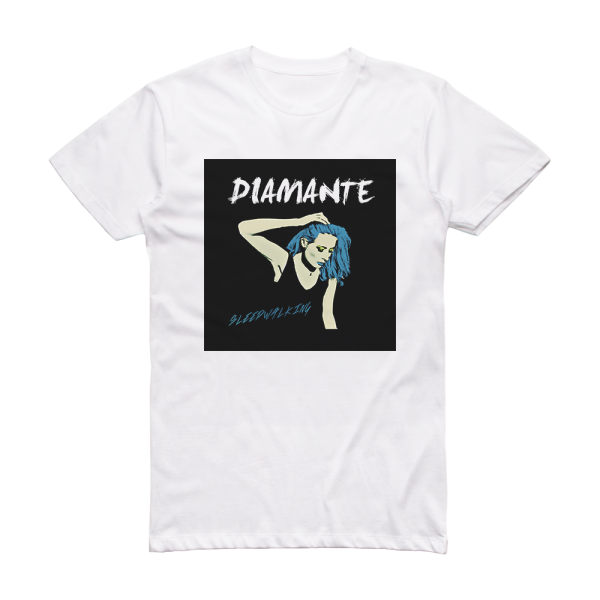 Diamante Sleepwalking Album Cover T-Shirt White