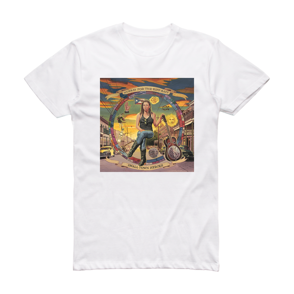 Hurray for the Riff Raff Small Town Heroes Album Cover T-Shirt White
