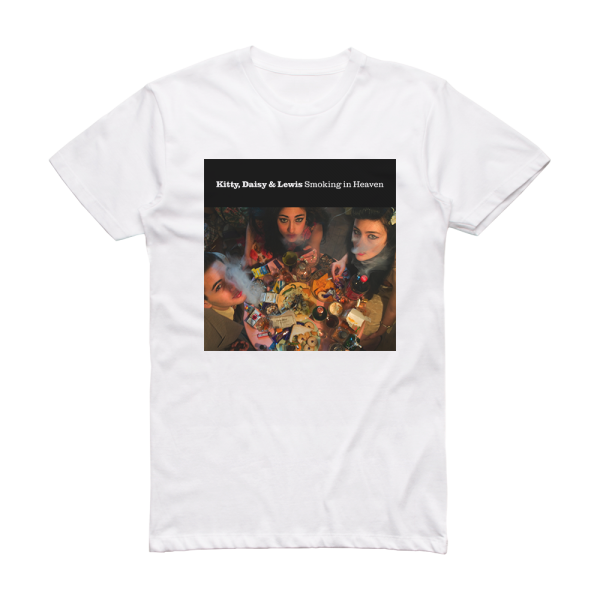 Kitty Daisy and Lewis Smoking In Heaven Album Cover T-Shirt White