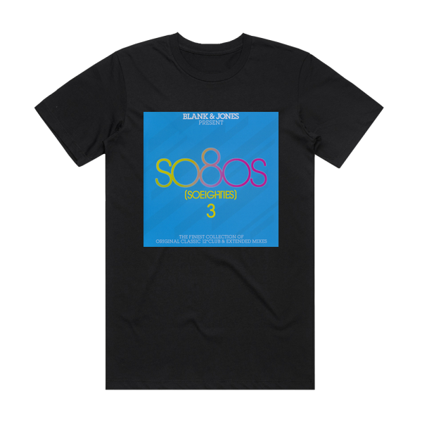 Blank and Jones So80S 3 Album Cover T-Shirt Black