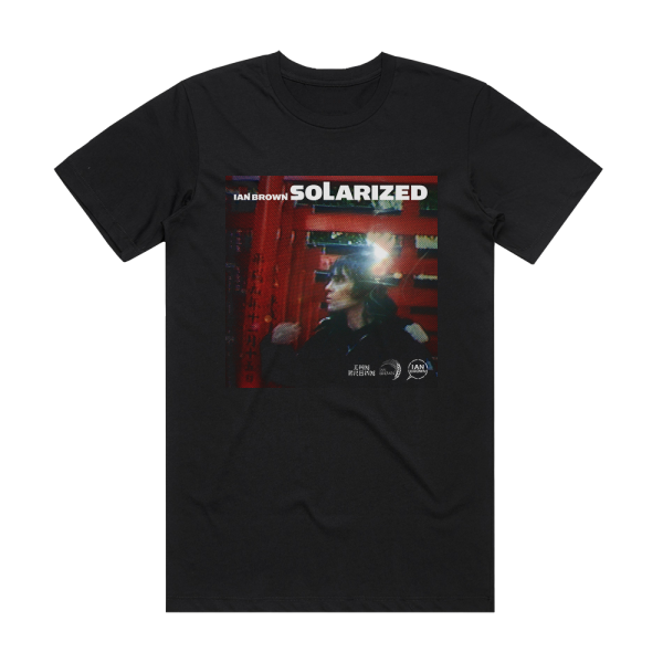 Ian Brown Solarized Album Cover T-Shirt Black