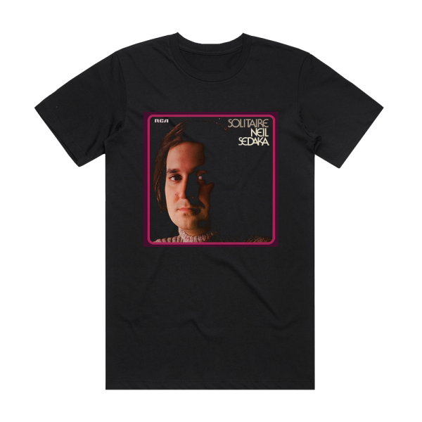 Neil Sedaka Solitaire Album Cover T-Shirt Black