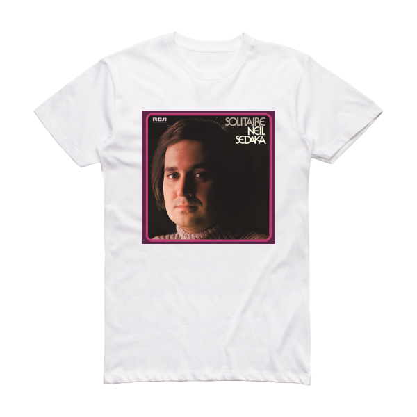 Neil Sedaka Solitaire Album Cover T-Shirt White