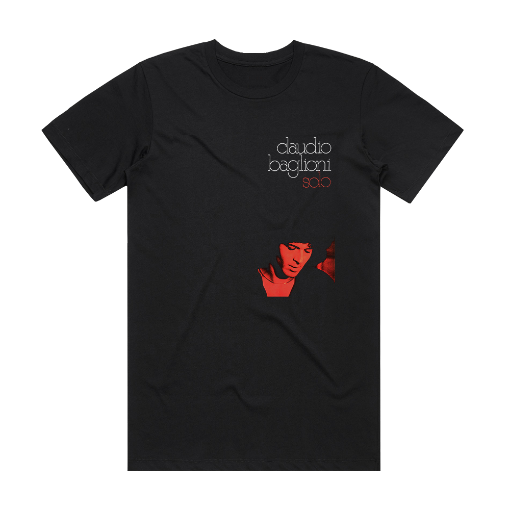 Claudio Baglioni Solo Album Cover T-Shirt Black – ALBUM COVER T-SHIRTS