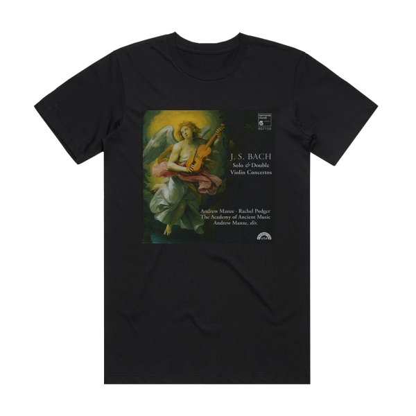 Johann Sebastian Bach Solo Double Violin Concertos The Academy Of Ancient Music Feat Andrew Manze Rachel Podger Album Cover T-Shirt Black