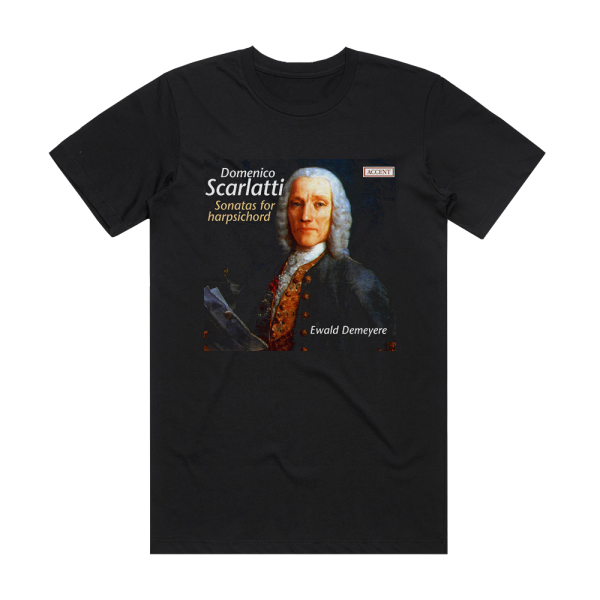 Domenico Scarlatti Sonatas For Harpsichord Feat Ralph Kirkpatrick Album Cover T-Shirt Black