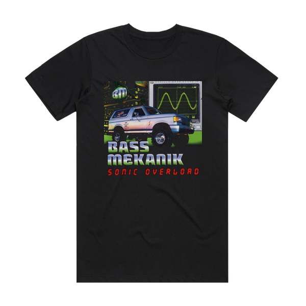 Bass Mekanik Sonic Overload Album Cover T-Shirt Black