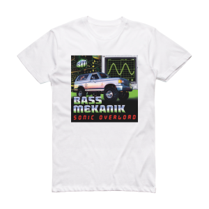 Bass Mekanik Sonic Overload Album Cover T-Shirt White