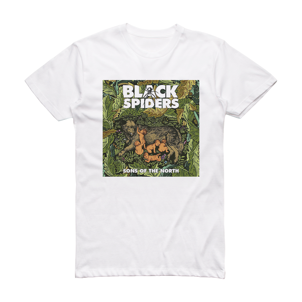Black Spiders Sons Of The North Album Cover T-Shirt White – ALBUM COVER ...