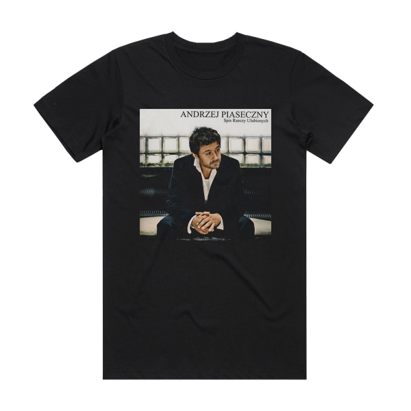Andrzej Piaseczny Spis Rzeczy Ulubionych Album Cover T-Shirt Black