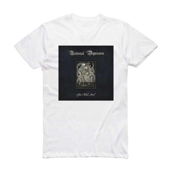 Nocturnal Depression Spleen Black Metal Album Cover T-Shirt White