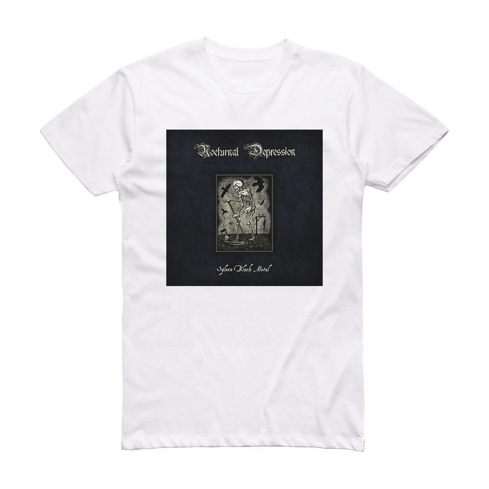 Nocturnal Depression Spleen Black Metal Album Cover T-Shirt White ...