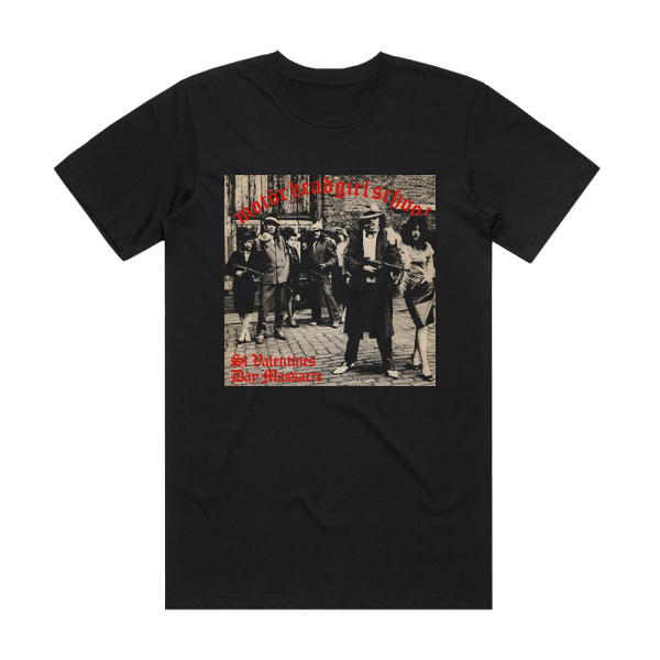 Girlschool St Valentines Day Massacre Album Cover T-Shirt Black