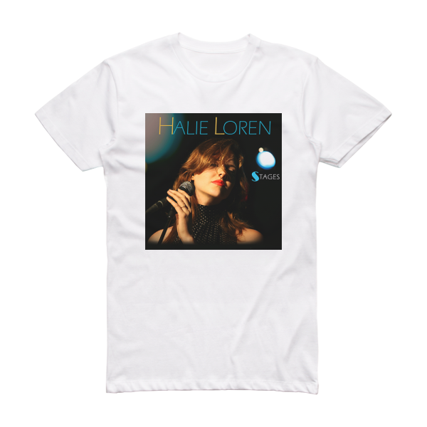 Halie Loren Stages Album Cover T-Shirt White
