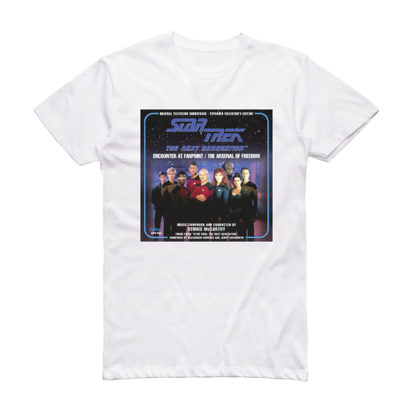 Dennis McCarthy Star Trek The Next Generation Encounter At Farpoint The Ars Album Cover T-Shirt White