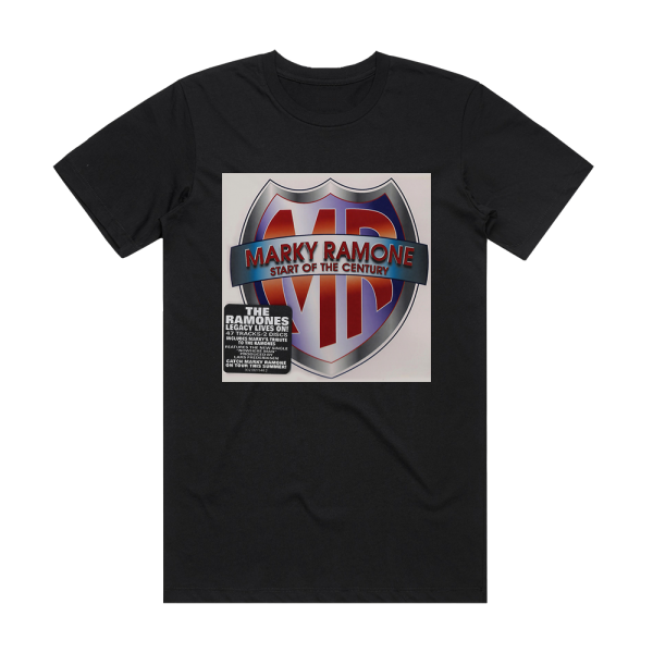 Marky Ramone Start Of The Century Album Cover T-Shirt Black
