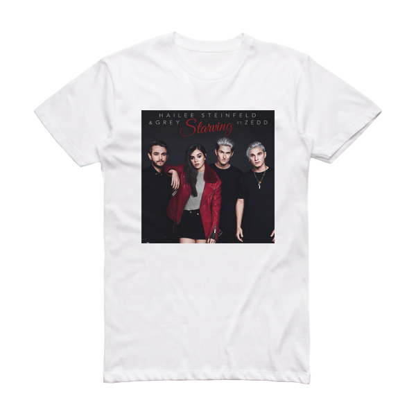 Hailee Steinfeld Starving Album Cover T-Shirt White