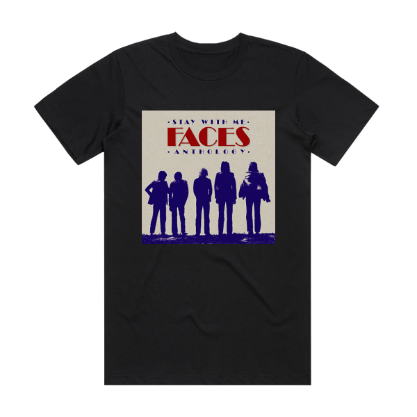 Faces Stay With Me Faces Anthology Album Cover T-Shirt Black