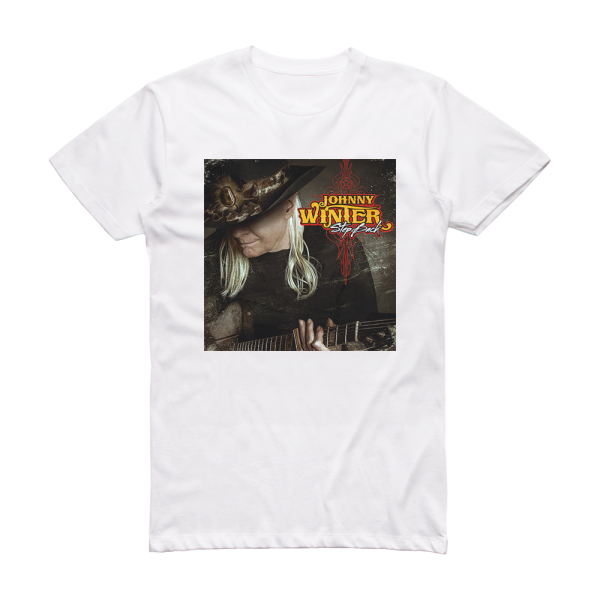 Johnny Winter Step Back Album Cover T-Shirt White