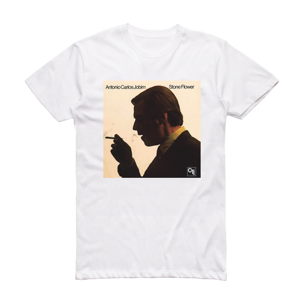 Antonio Carlos Jobim Stone Flower Album Cover T-Shirt White