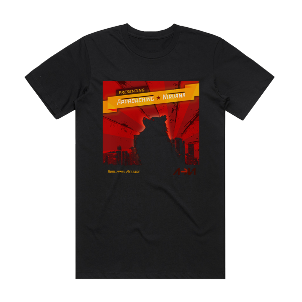 Approaching Nirvana Subliminal Message Album Cover T-Shirt Black