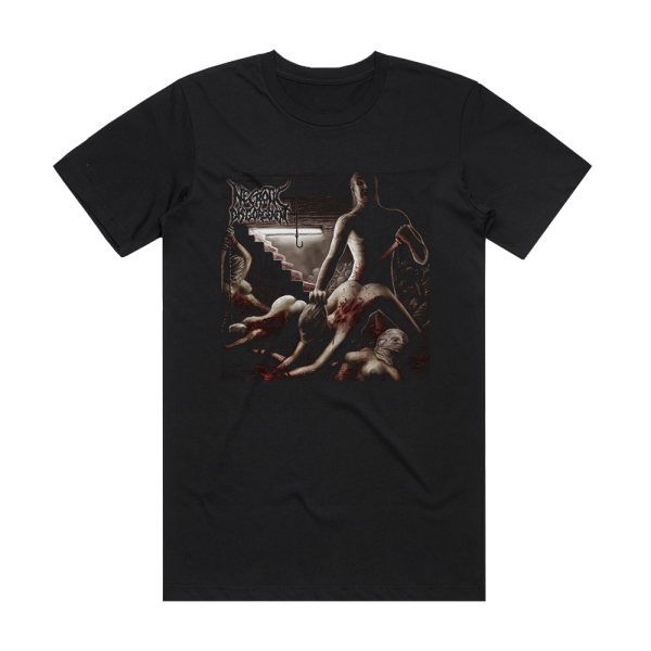 Necrotic Disgorgement Suffocated In Shrinkwrap Album Cover T-Shirt Black