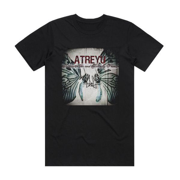 Atreyu Suicide Notes And Butterfly Kisses Album Cover T-Shirt Black