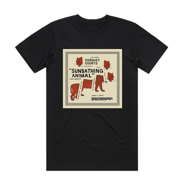 Parquet Courts Sunbathing Animal Album Cover T-Shirt Black