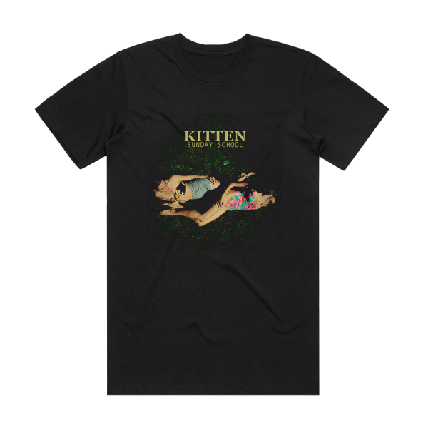 Kitten Sunday School Album Cover T-Shirt Black