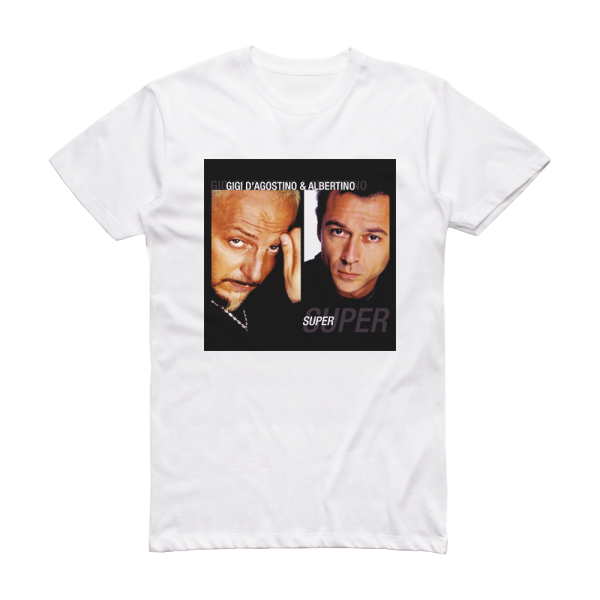 Gigi D’Agostino Super Album Cover T-Shirt White